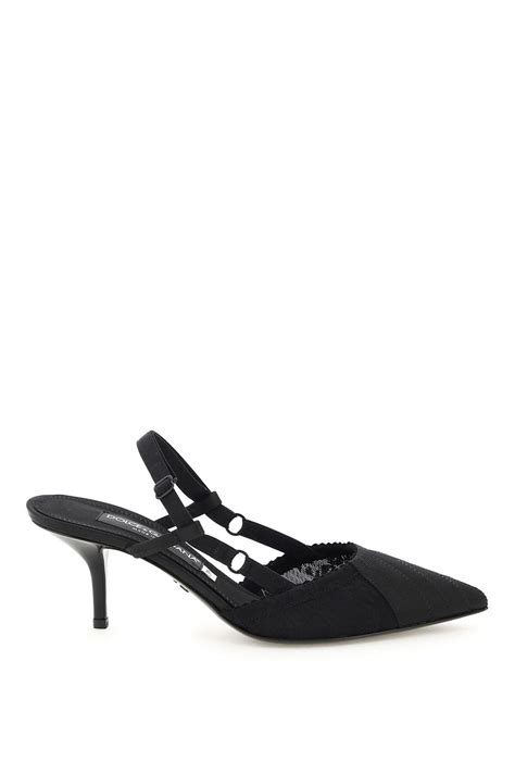 decollete nero dolce gabbana|Dolce&Gabbana Black Satin Heel Decollete Raso in Nero Size .